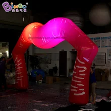 Изысканный 5x3 метров надувная АРКА в форме губ с светодиодный подсветкой для наружного украшения/Выдувная губка для демонстрации игрушек