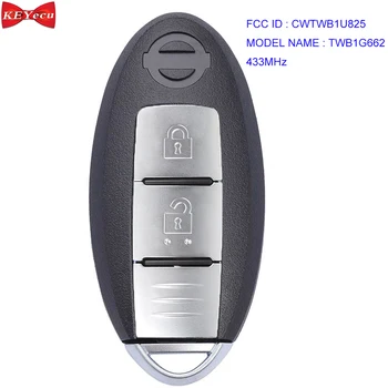 

KEYECU for Nissan Micra Juke Leaf Note for Renault Alaska 2017 Remote Key Fob 433MHz CWTWB1U825 TWB1G662