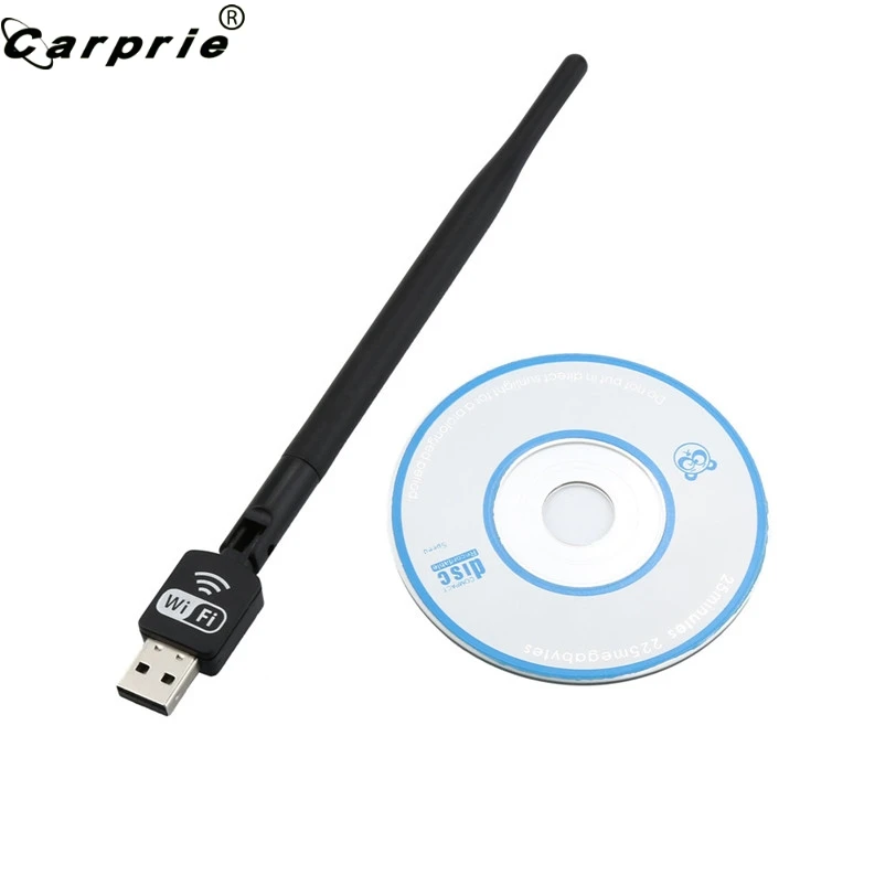 CARPRIE 300 Мбит/с 802.11n/g/b мини USB Wifi адаптер Wi-Fi сеть LAN Карта с антенной+ CD Diver 907