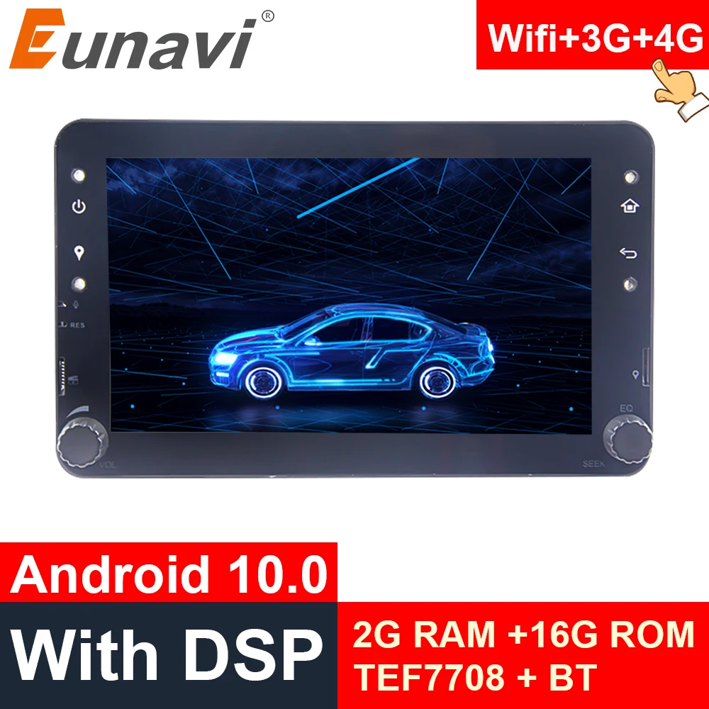 Eunavi 2DIN Android Car Radio Auto GPS for Alfa Romeo Spider Alfa Romeo 159 Brera 159 Sportwagon Audio Multimedia Player 4G DSP