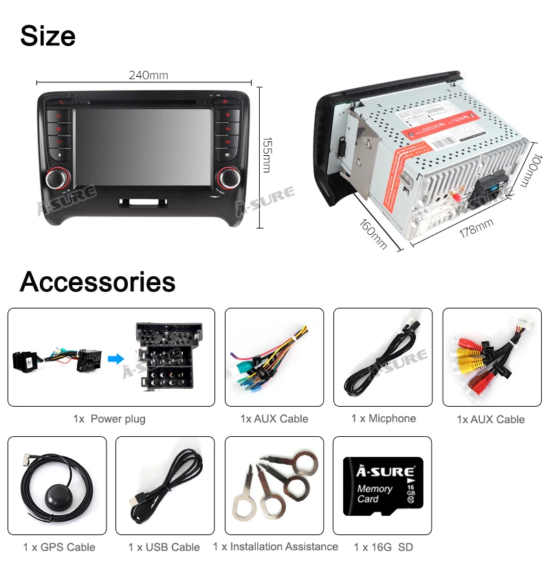 Sale A-Sure 2 Din Car Auto Radio DVD Player GPS Stereo Navigation For Audi TT MK2 2006-2009 3G Bluetooth SWC RDS DAB+ VMCD Multimedia 21 Sale A-Sure 2 Din Car Auto Radio DVD Player GPS Stereo Navigation For Audi TT MK2 2006-2009 3G Bluetooth SWC RDS DAB+ VMCD Multimedia 21