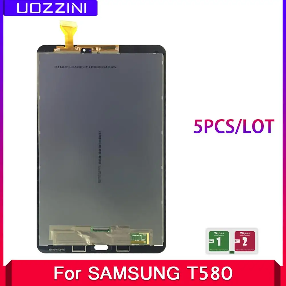 

5 Pcs New T580 LCD Touch Screen For Samsung Tab A SM-T580 SM-T585 T580 LCD Display Touch Panel Digitizer Sensor Glass Lens