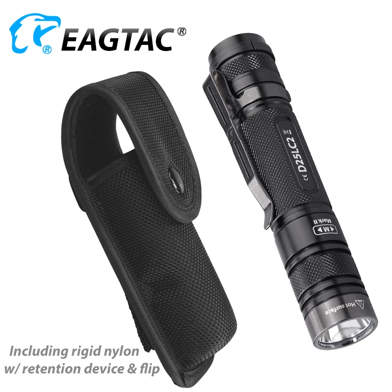 EAGTAC D25LC2 XM-L2 1480LM Супер Мощный тактический фонарь, портативный фонарь, компактный фонарь