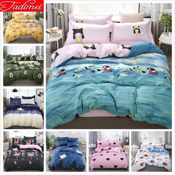 

Kids Child Girl Adult AB Double Side Duvet Cover Bedding Set Soft Cotton Bed Linen Single Twin Queen King Size Bedspread 150x200