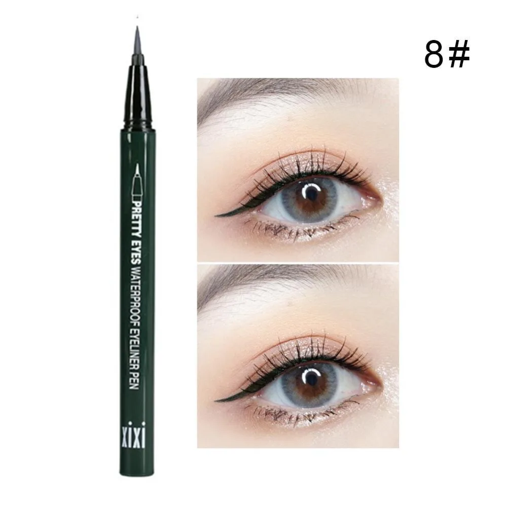 Professional Fast Dry Smooth Waterproof Eyeliner Pencils Eyes Makeup Brown Black Color Pigments Liquid Eye Liner Pen
