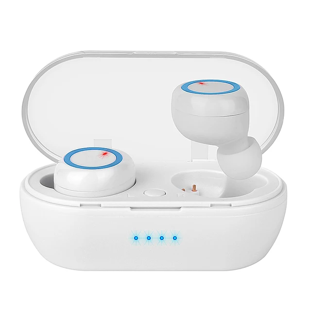 Y50 TWS Bluetooth Earphones Wireless Headphones Smart Touch Control HD Stereo Headsets Sport V5.0 Earbuds With Mic Charing Box Y50 white blue