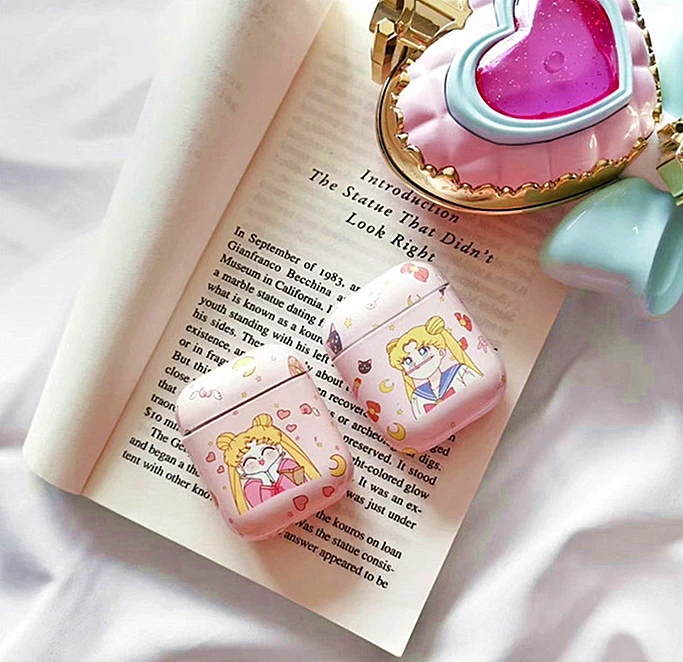 Милый розовый чехол Sailor Moon airpods аксессуары для Apple Airpods сумка зарядки Bluetooth