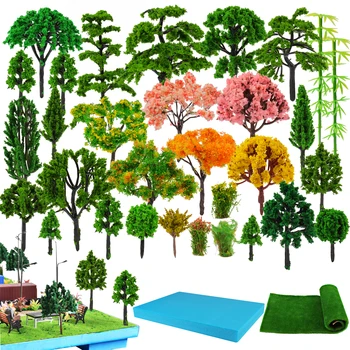 

101pcs Model Trees Set of Realistic Scenery/Diorama/Terrarium/Cake Decoration