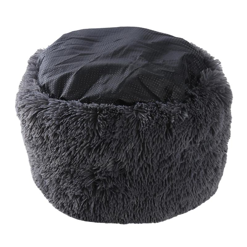 Long Plush Super Soft Pet Bed Kennel Dog Round Cat Winter Warm Sleeping Bag Puppy Cushion Mat Portable Cat Supplies