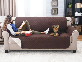 

Sectional Sofa Couch Cover Pet Dog Kids Mat Stretch Elastic Recliner Sofa Cover Furniture Protector Water Resistance Anti-Slip