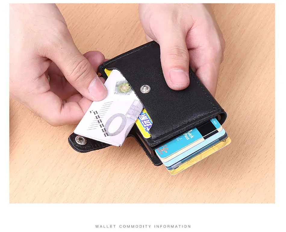 Rfid держатель для карт, мужские кошельки, сумка для денег, мужской мини тонкий тройной кошелек, серый короткий кошелек,, маленькие кожаные тонкие кошельки