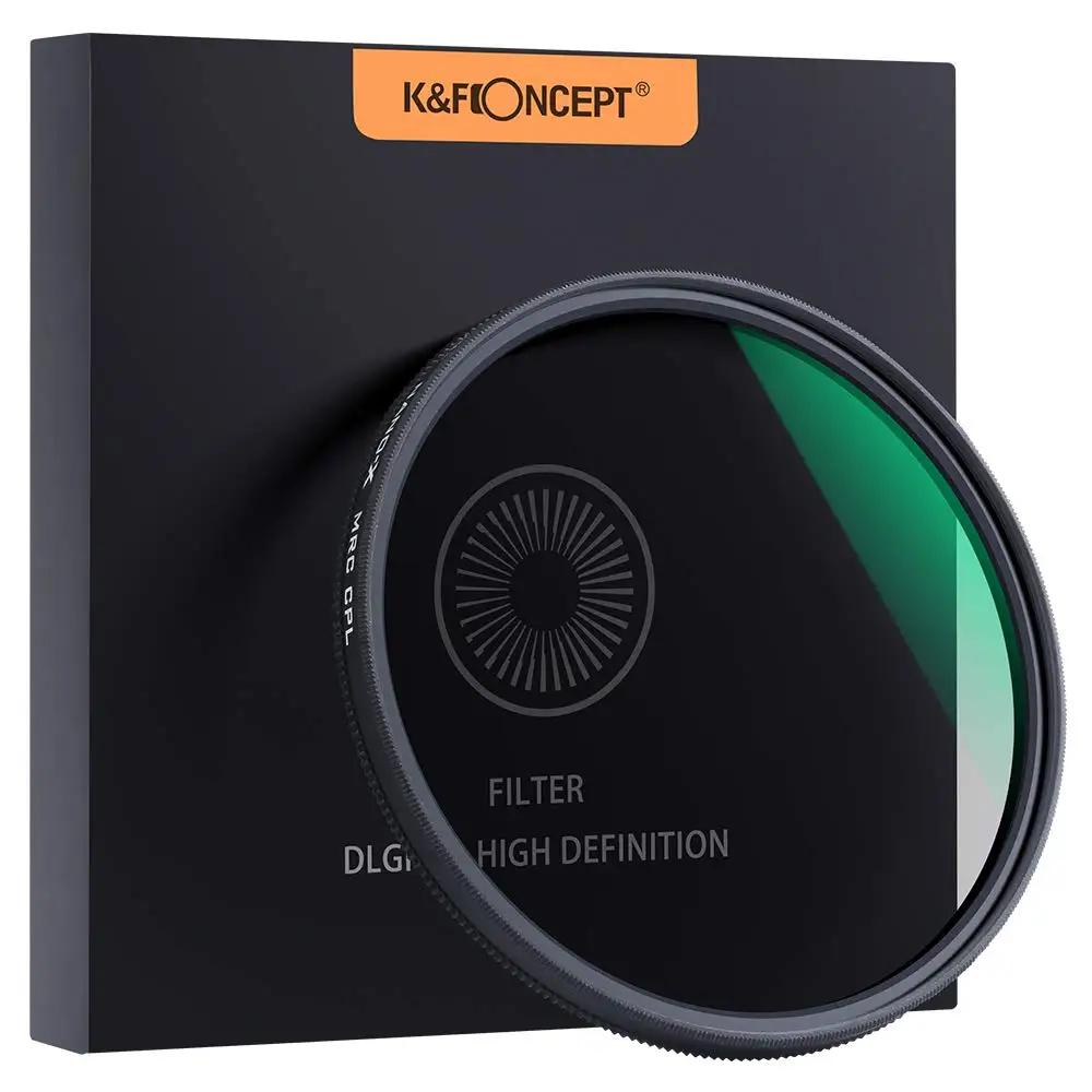 K& F Concept 37/40. 5/43/46/49/52/55/58/62/67/72 мм Комплект фильтров с круговой поляризационный фильтр HD 18 Слои супер тонкий многослойный CPL фильтр для объектива