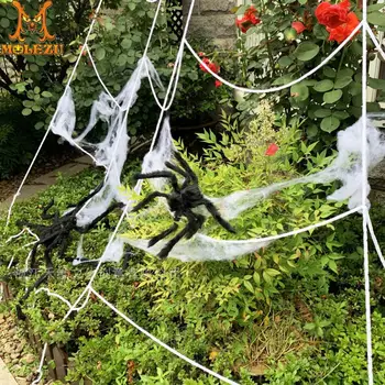 

Molezu Halloween Spider Web Halloween Outdoor Decoration Props Simulation Of Large Goo Toys Theme Party Atmosphere Set Up Props