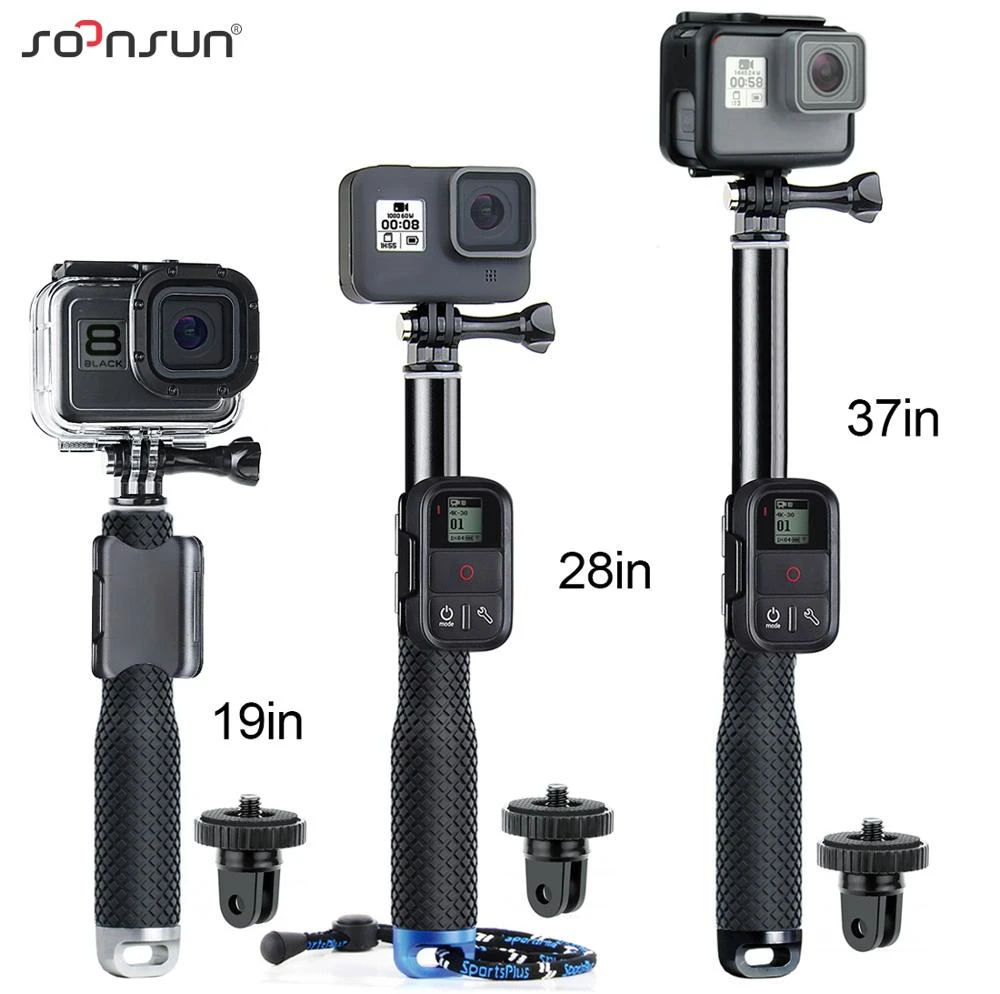 Soonsun Extendable Waterproof Monopod Pole Selfie Stick Wifi Remote Clip Tripod Adapter Mount For Gopro Hero 9 8 7 6 5 4 3 2 Selfie Sticks Aliexpress