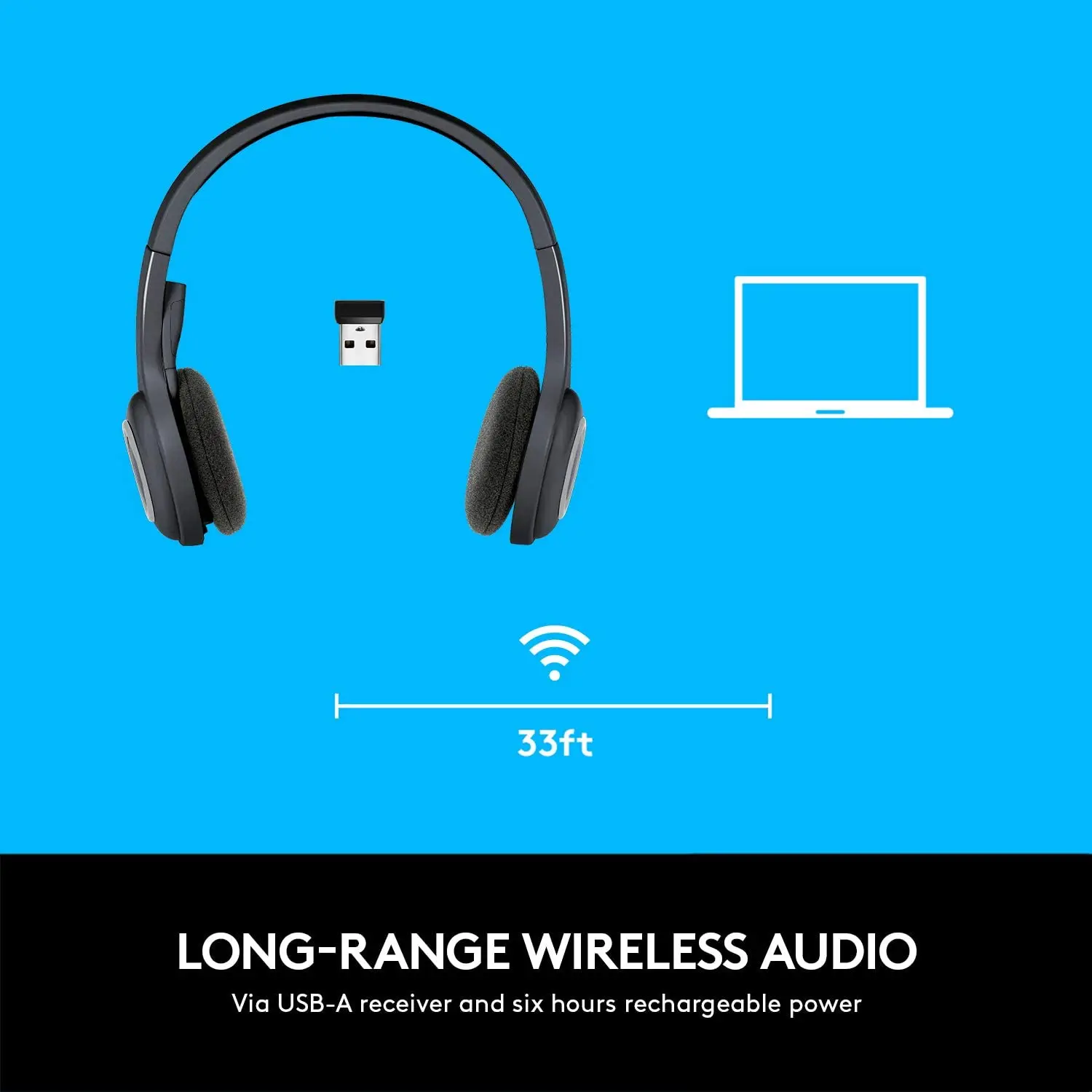 Logitech Over The Head Wireless Headset H600