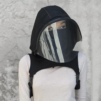 

2020 Eye Faces Protection Full Protective Face Wear Clear Hooded Hat Adults Face Shield Reusable Removable Mouth Face Covers
