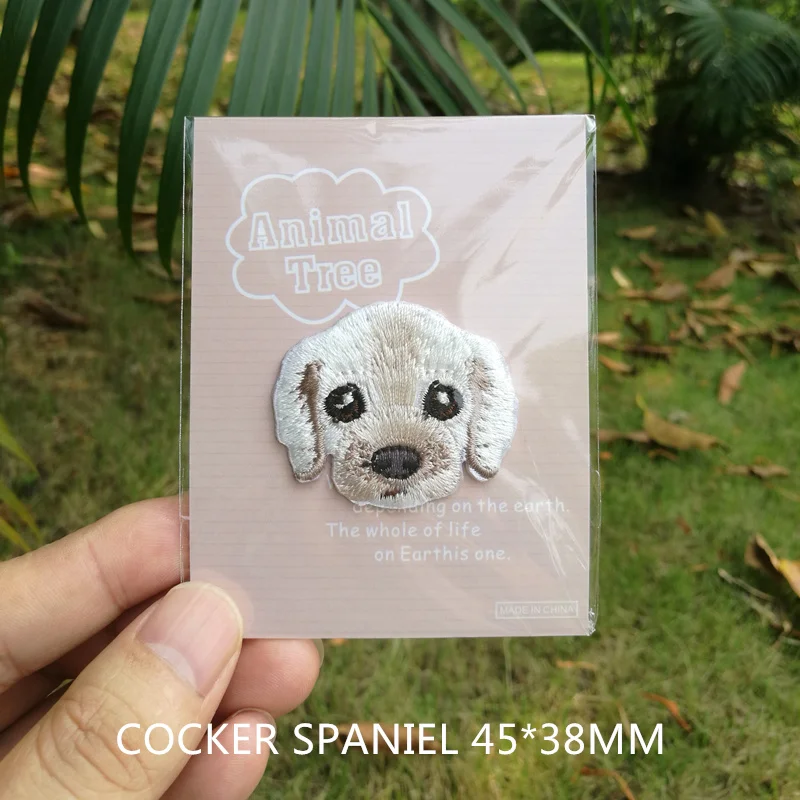 COCKER SPANIEL 1 рисунок, футболка с героями мультфильмов, свитер, декоративная детская одежда, декоративная вышитая нашивка, Прорезиненная Ткань, прилипающая собака, пальто - Цвет: COCKER SPANIEL