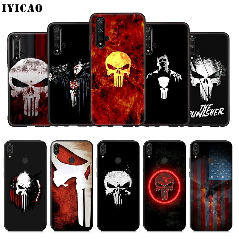 IYICAO Каратель Marvel мягкий чехол для huawei Honor 20 10 9X9 8X 8C 8 7X 7A 6A Lite Pro View Note телефона |