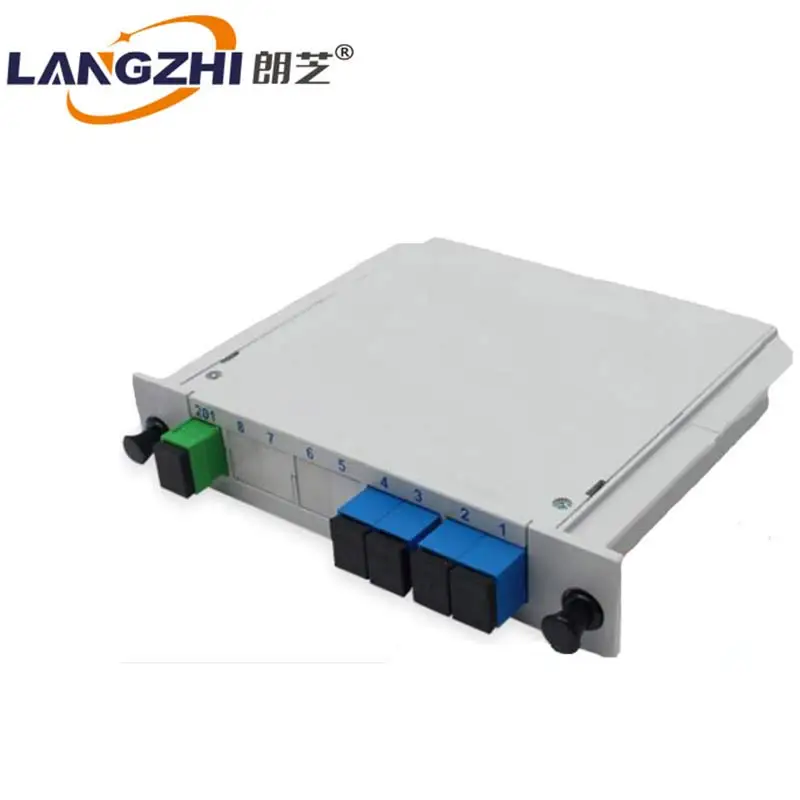 SC UPC PLC 1X4 сплиттер Оптическое волокно Doos FTTH коробка Met плоский Golfgeleider Тип Optische