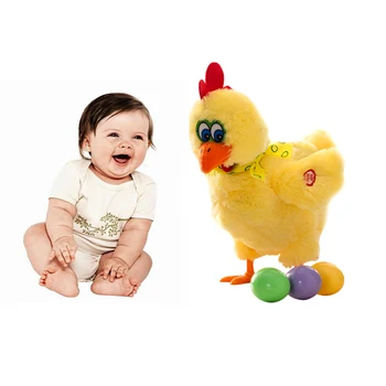 

Funny Doll Raw Chicken Hens Will Lay Eggs of Chickens Crazy Singing and Dancing Electric Pet Plush Toys Gift 1pcs NEW