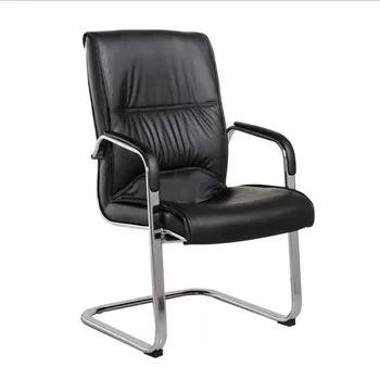 

Chair back staff computer chair conference office chair bowed swivel chair swivel chair fixed armrest Mahjong leather chair