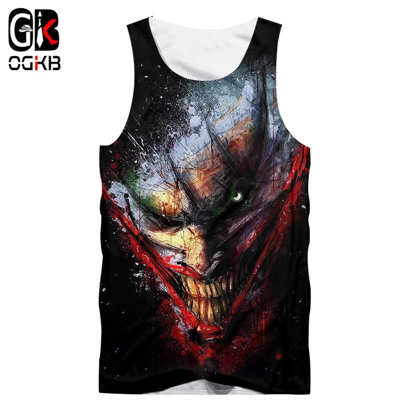 OGKB унисекс хип-хоп панк Сексуальная рубашка без рукавов для женщин/мужчин