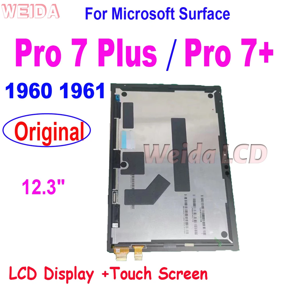 12.3 "Lcd Originale Per Microsoft Surface Pro 7 Plus 1960 1961 Lcd Surface Pro 7 Display Lcd Touch Screen Digitizer Assembly