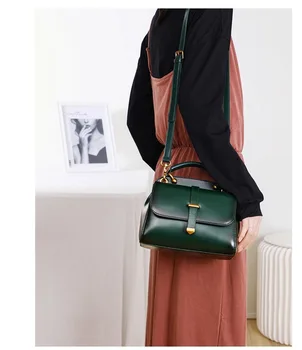 

Women's Bag New Style Women's Leather Handbag Simple Shoulder Bag Mirror Messenger Bag