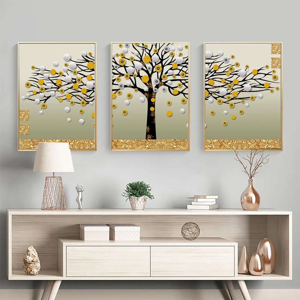 

Oil Painting Get Rich Tree Abstract Poster Wall Art Print Wall Painting Living Room Decoration Home Decoration Painting