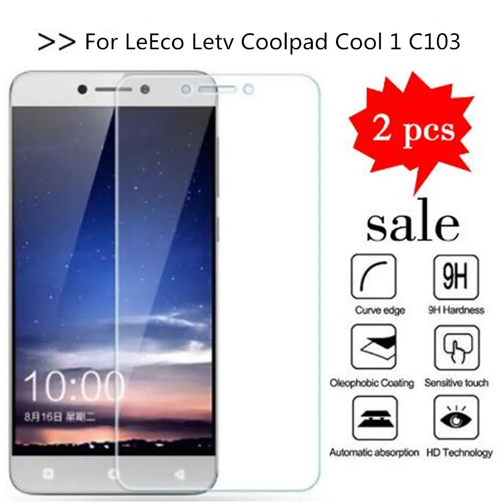 2PCS Glass For LeEco Cool 1 Screen Protector Tempered Glass For LeEco Letv Coolpad Cool 1 C103 Protective Film afbeelding