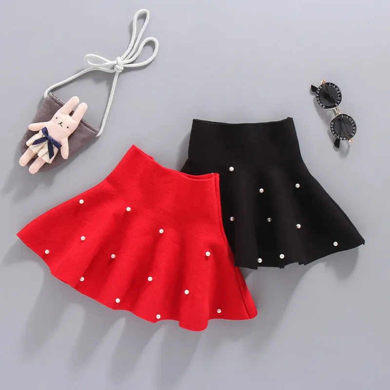 

Autumn Winter Knit Baby Skirt Girl Clothing Jupe Fille Princess Girls Skirts Children Tutu Pleated Kids Clothes Saia Faldas Etek