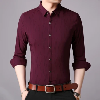

male long-sleeved shirts men spring autumn lapel thin bottoming shirt 1272