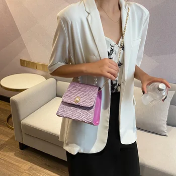 

Fashion Pleated Women Messenger Handbags Classic Texture Creative Design Chic Pearl Totes PU Chain Mini Shoulder Bags