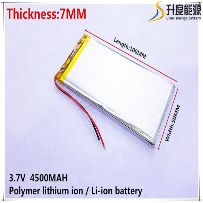 3 7 V 4500 mAH [7050100] PLIB (полимерный литий-ионный аккумулятор) аккумулятор для