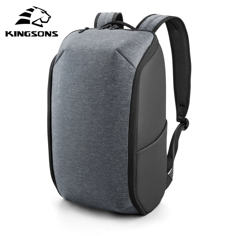 Kingsons Laptop Backpack, Upgraded Slim Business Travel Computer Bag with USB Charging Port Anti-Theft Water Resistant for 15.6 inch Laptop Rucksack