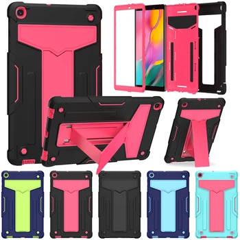 

Color Ptchwork Case Cover for Samsung Galaxy Tab A7 10.4 inch 2020 T500/505 Shocjproof Fashion T Shape Back Stand Tablet Shell