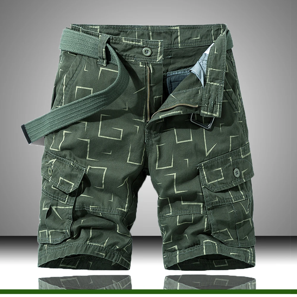 Casual Shorts Bermudas Male Mens Summer Business-Style Print