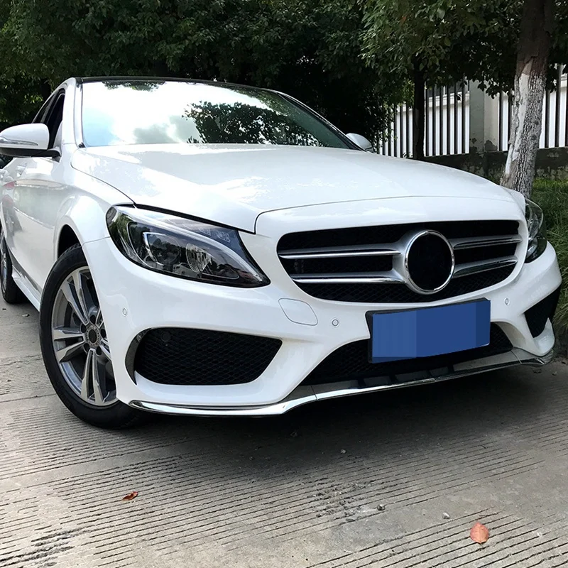 Передний бампер сплиттер Canard Air Vent Накладка для Mercedes-Benz C Class W205 Для AMG- автомобильный Стайлинг