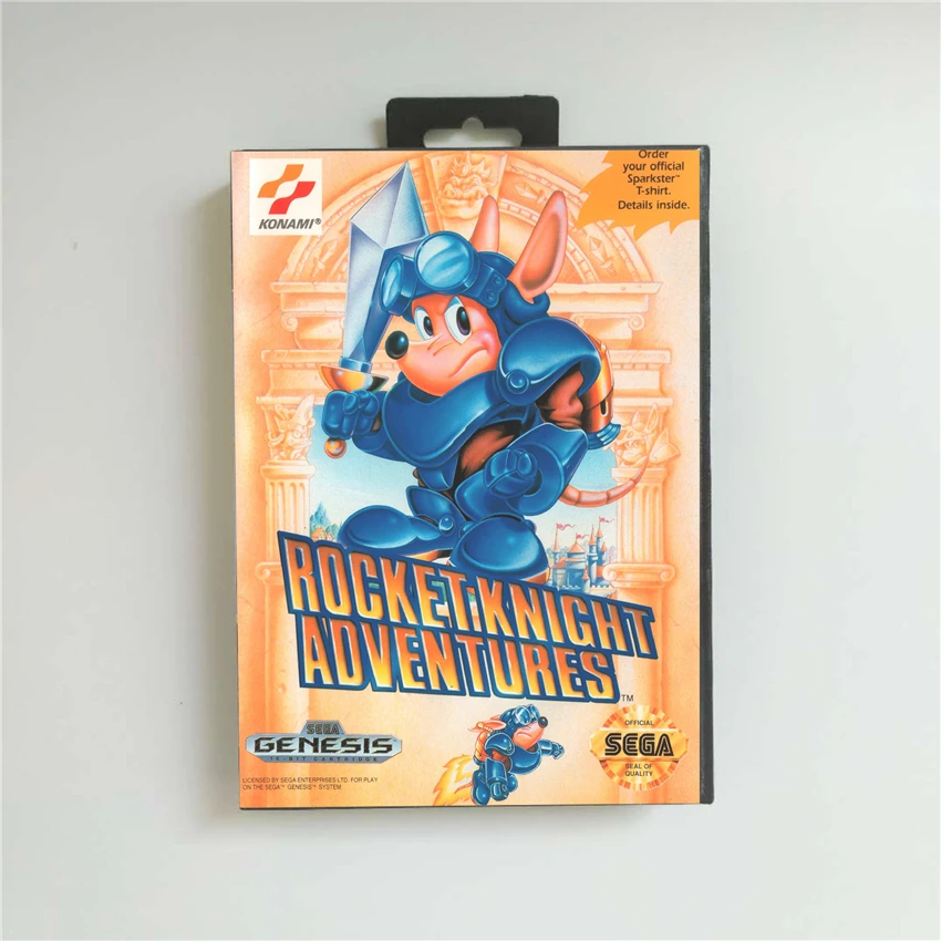 Приключения Rocket Knight-Крышка США с розничной коробкой 16 бит игровая карта MD для Sega