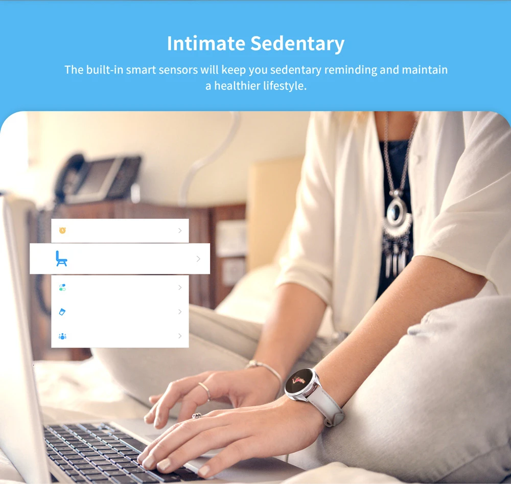 Frauen Smart Uhr Bluetooth Volle Bildschirm Smartwatch Herz Rate Monitor Sport Uhr für IOS Andriod KW20