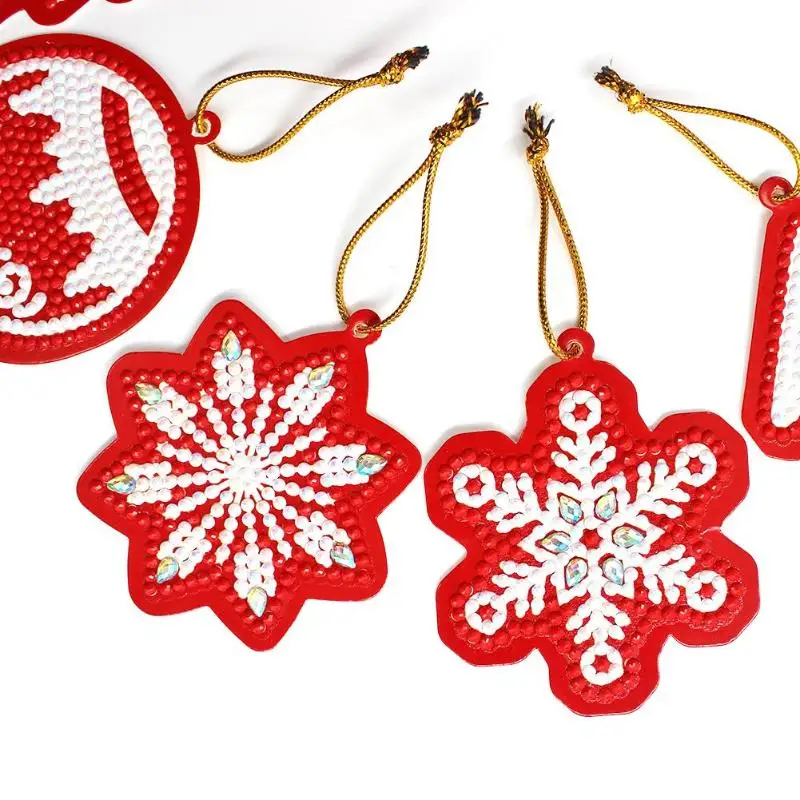 10pcs DIY Full Drills Diamond Painting Special Shape Christmas Tree Pendant Hanging Ornament Christmas Decoration Natal Navided