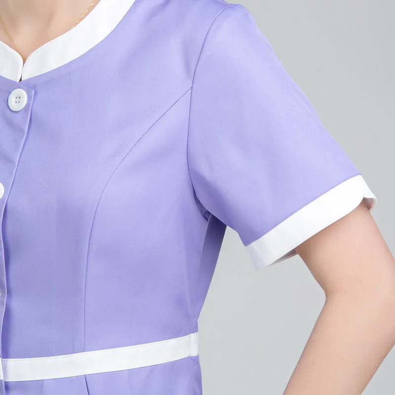 Beauty salon workers' clothing slimming split style nurses in maternal and postnatal work clothes white jacket suit