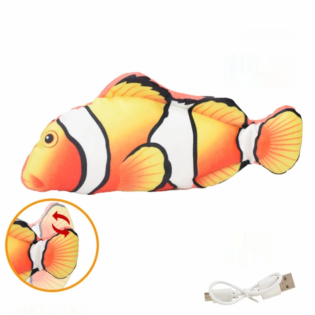 Cat Toy Fish USB Electric Charging Simulation Fish Cat Pet Chew Bite Interactive Cat Toys Dropshiping Moving Floppy Wagging Fish Style 8
