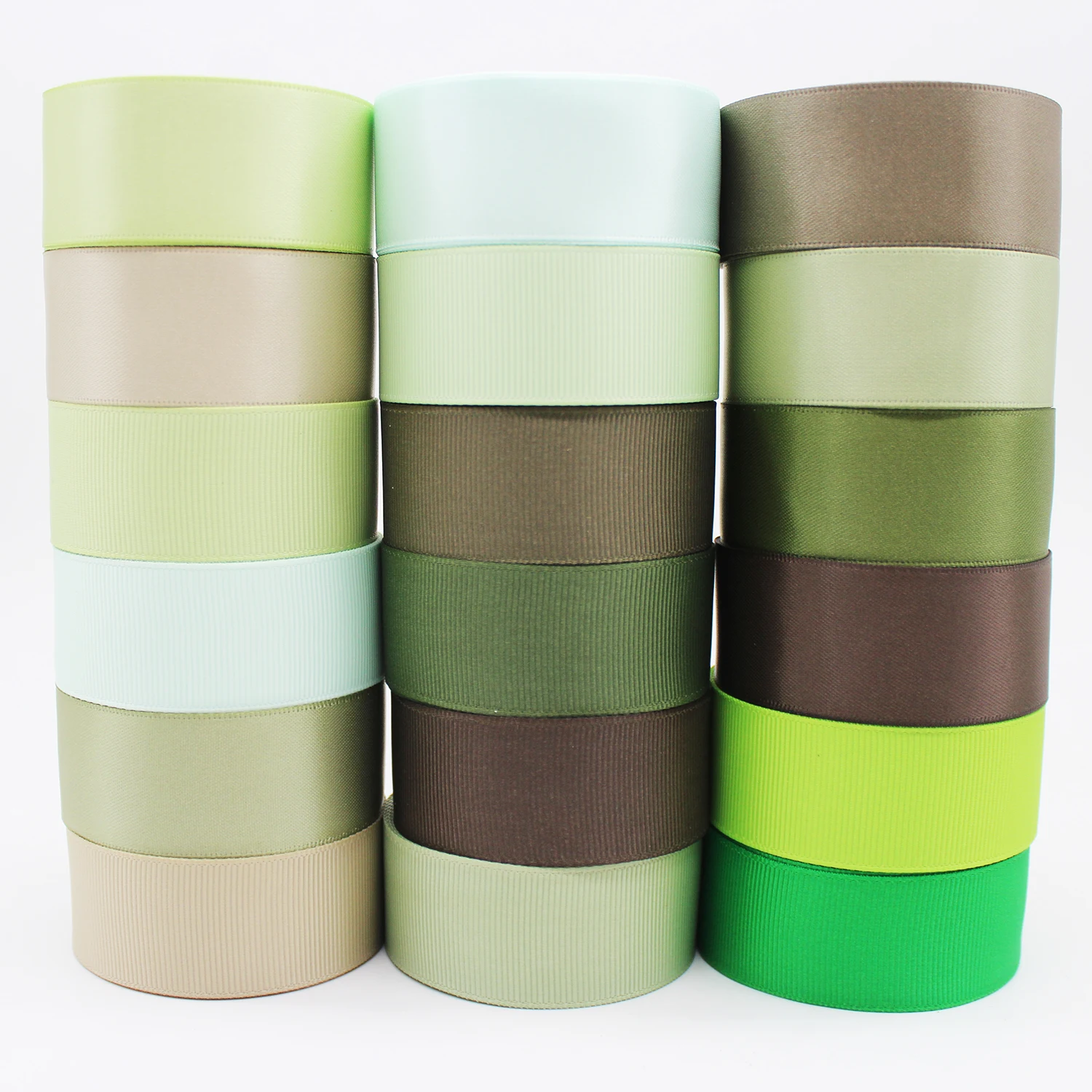 5 Yards/lot Green Grosgrain Satin Ribbon For Gift Packing Christmas Party Decoration Handmade DIY Bows