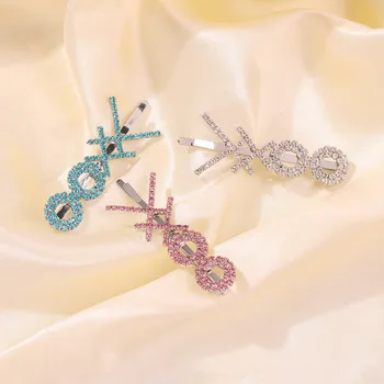 

Exaggeration Multilayer Fun Barrettes Cross-Shaped Alloy Claw Chain Side Clip Female Long Clip
