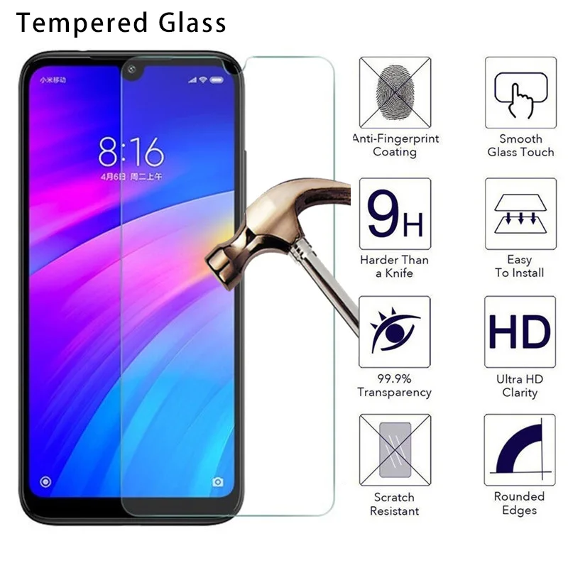 

Protective Glass Toughed Tempered Glass for Xiaomi Redmi K20 Pro 8 8A Screen Protector Phone Hard Film for Redmi Note 8 Pro 8T
