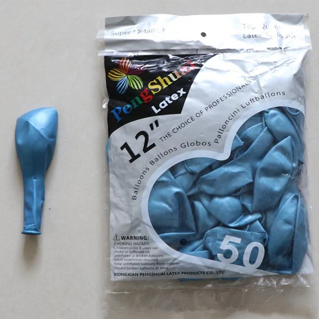 Metalic blue 100 шт. металлические воздушные шары Волшебные длинные латексные шары украшения на день рождения для детей и взрослых твист воздушный шар цвета металлик надувной воздушный шар - Цвет: Metalic blue