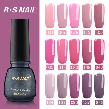 

RS NAIL Gel Polish 154 Colors Nail Art Manicure Gellak Vernis Semi Permanant UV LED Esmalte Para Unha Gel Varnish Set 5ml (1)