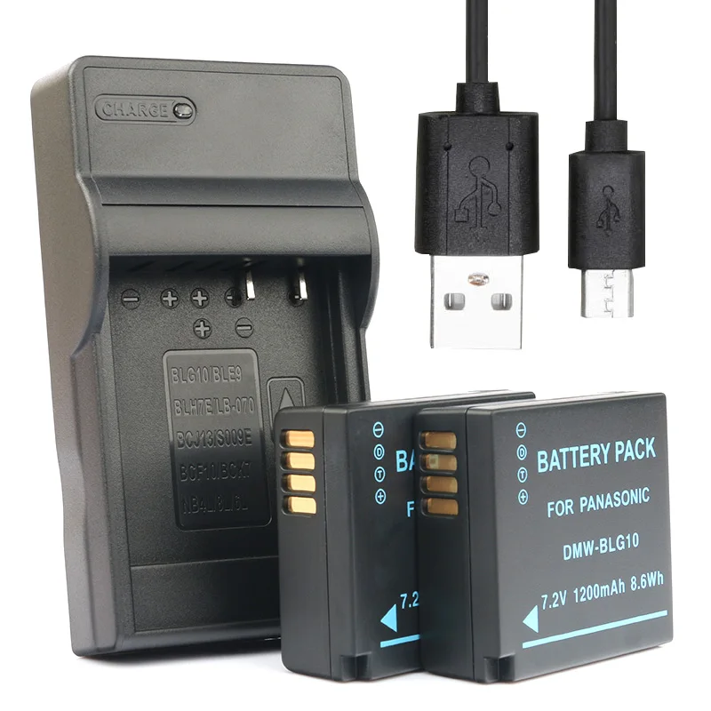 Charger and 2Battery LANFULANG DMW-BLG10 DMW-BLE9PP Камера Батарея для цифрового фотоаппарата Panasonic DMW-BLG10E DMW-BLE9E DMC-GF3 DMC-GF5 DMC-GF6 DMC-GX7 DMC-GX80 - Цвет: Charger and 2Battery