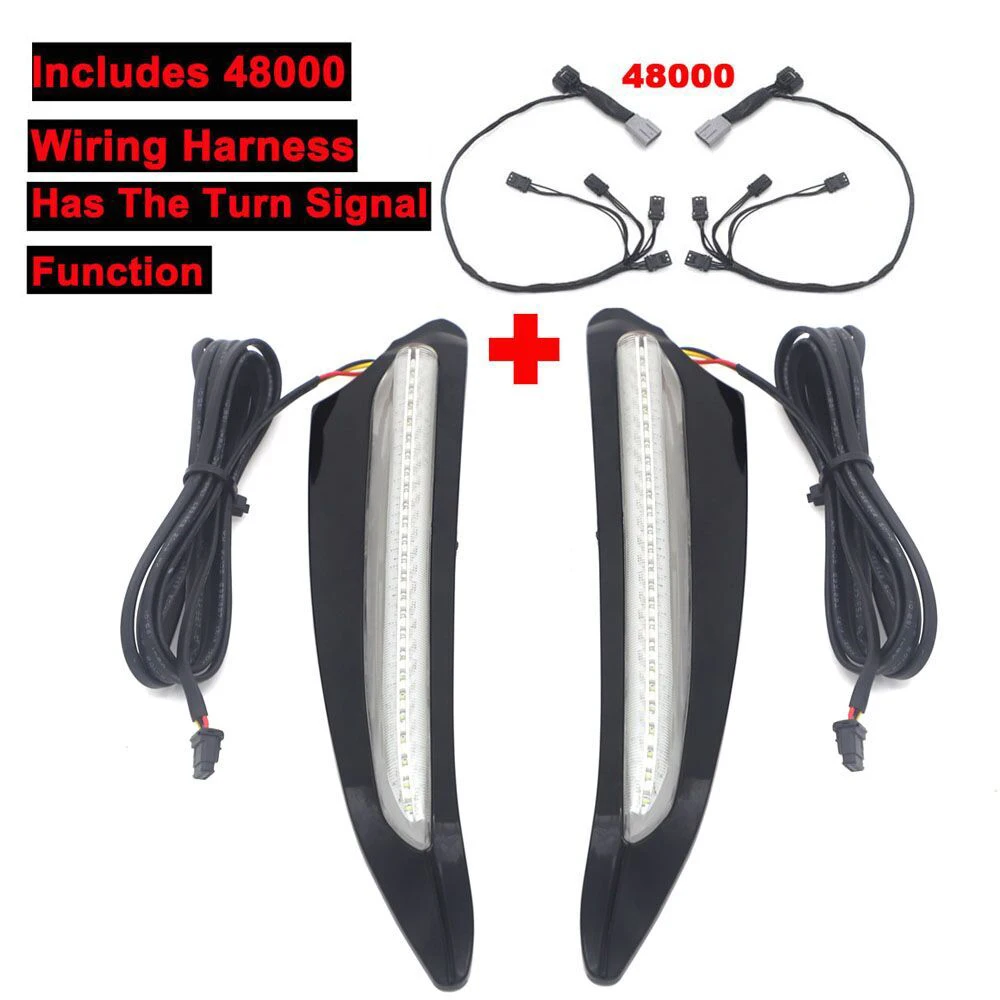 Motorcycle LED Lights Motorcycle Accessories GoldWing GL 1800 Front Lighted Vent Trim LED Light Turn Signal Kit For HONDA Gold Wing F6B GL1800